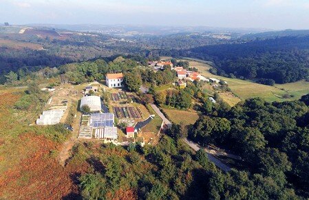 Aspecto general, a vista de dron, de las instalaciones de la Fundación Galicia Verde